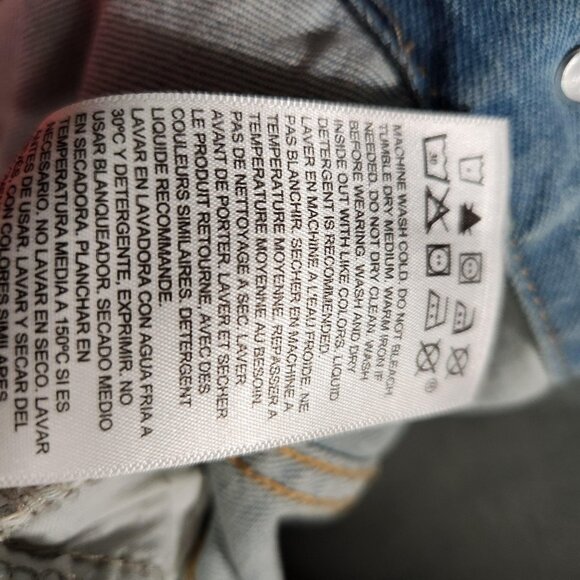 Levi Strauss Denim Jacket Mens Large Blue Signature Trucker Jean Coat Gold Label - Picture 11 of 14